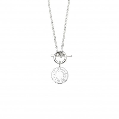 HERMÈS AMULETTES H CONFETTIS PENDANT NECKLACE STERLING SILVER 